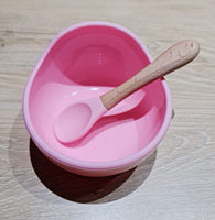 Silicone Baby Feeding Set - 3 Piece - Pink