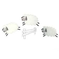 Cabbage Creek 5 Piece Baby Cot Linen Set   - Grey Sheep