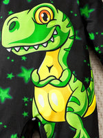 Baby Long Sleever Romper & Hat - Dinosaur