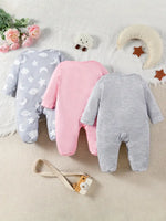 3PC Baby Romper Set - Clouds, Moon & Stars