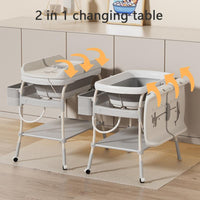 2-in-1 Adjustable Baby Bathtub & Changing Table