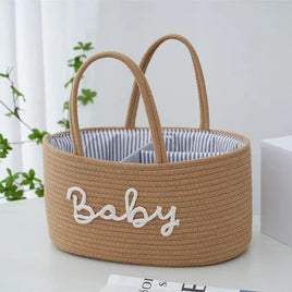 Cotton Rope Diaper Bag - Brown