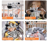 High-Contrast Zebra Spiral Activity Toy Mobile