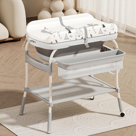 2-in-1 Adjustable Baby Bathtub & Changing Table