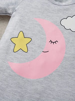 3PC Baby Romper Set - Clouds, Moon & Stars