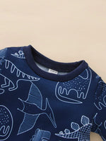 Baby Boy Dinosaur Print Pullover & Sweatpants