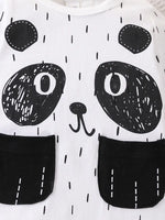 4PC Baby Romper Set - Panda & Zebra