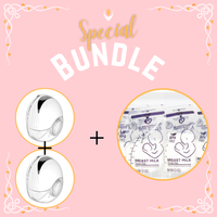 Bundle Deal  - 2 x Hospital Grade Wearable Breast Pump & Breast Milk Storage Bags (30Pcs)