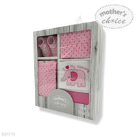 5 Piece Baby Gift Set - Pink Elephant