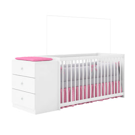 Teagan Crib and Dresser Combo - White