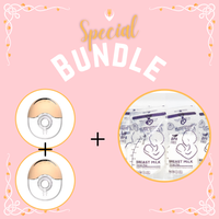 Bundle Deal  - 2 x Hospital Grade Wearable Breast Pump & Breast Milk Storage Bags (30Pcs)