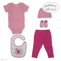 5 Piece Baby Gift Set - Pink Elephant