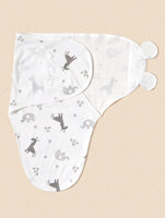2pc Baby Swaddling Blanket - Elephant & Giraffe