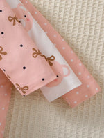 3PC Baby Girls Romper Set - Bears & Bows