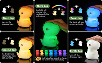 Silicone Dinosaur LED Night Light With Remote