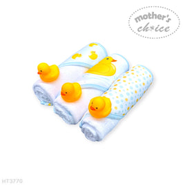 Hooded Towel & Bath Toy Set (6 Pieces) - Ducks
