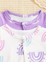 2PC Long Sleeve Footed Rompers