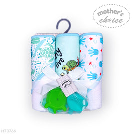 Hooded Towel & Bath Toy Set (6 Pieces) - Under The Sea