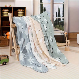 4-Pack Silky-Soft Bamboo Muslin Swaddles - Animals