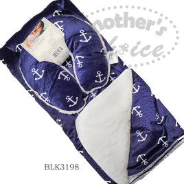 Baby Travel Blanket And Pillow - Anchor