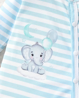 3PC Baby Romper Set - Animals Blue