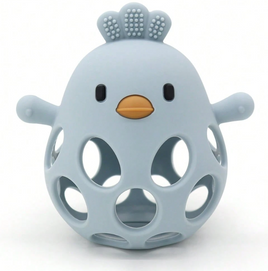 Silicone Chick Teething Toy - Light Blue