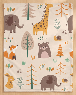 Baby Blanket - Giraffe & Friends