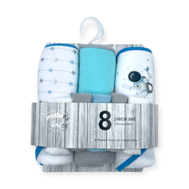 Hooded Towel & Facecloth Set (8 Pieces) - Astronaut