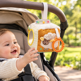Baby Sensory Activity Cube – Interactive Stroller Hanging Toy