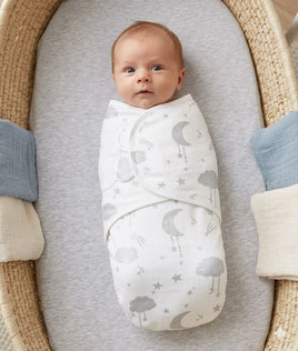 1pc Baby Swaddling Blanket - Grey Moon
