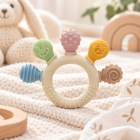 Silicone Baby Teether – 5 Textured Chewing Surfaces