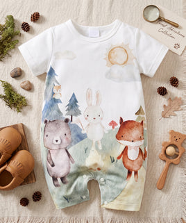 Summer Baby Romper - Forest Campfire