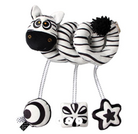 High-Contrast Zebra Spiral Activity Toy Mobile