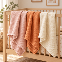 3-Piece Cotton Gauze Baby Swaddle Blanket Set 1