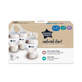 Tommee Tippee - Closer To Nature - CTN 260ML BOTTLE 3 Pack 0M+