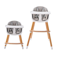 Wooden High Chair - Grey