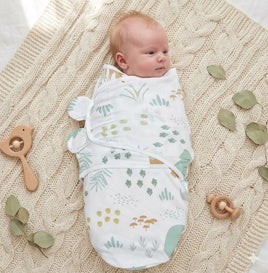 1pc Baby Swaddling Blanket - White Forest