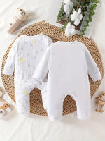2PC Newborn Long Sleeve Footies - Love