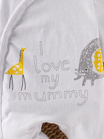 2PC Newborn Long Sleeve Footies - Love