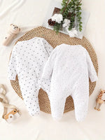 2PC Newborn Long Sleeve Footies - Mom & Dad