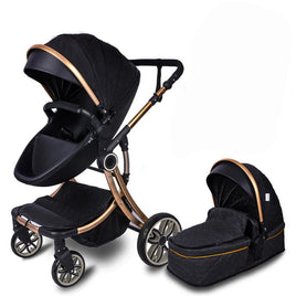 My Mom And Me - Luxury Baby Stroller 2-in-1 Eggshell Travel System - Black Series