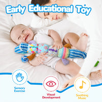 Interactive Plush Sensory Caterpillar - Blue