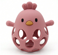Silicone Chick Teething Toy - Pink