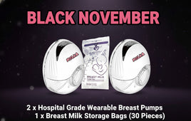 Bundle Deal - 2 x Hospital Grade Wearable Breast Pump & Breast Milk Storage Bags (30Pcs)