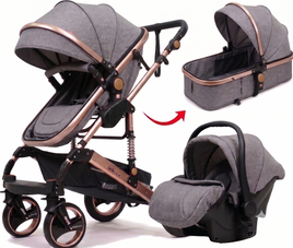 Belecoo Q3 Grey Series 3 in 1 Travel System