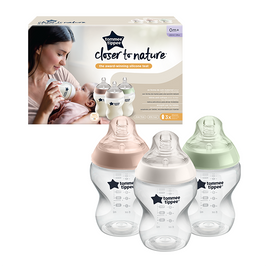 Tommee Tippee - Closer To Nature - CTN 260ML BOTTLE 3 Pack 0M+