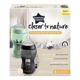 Tommee Tippee – Closer to Nature – Decorated Bottles 340ml x 2 - Boy