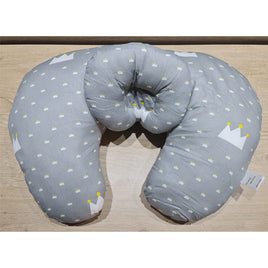 U Shaped Nursing Pillow - Grey Castles