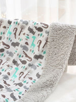 Animal Print Baby Swaddling Blanket