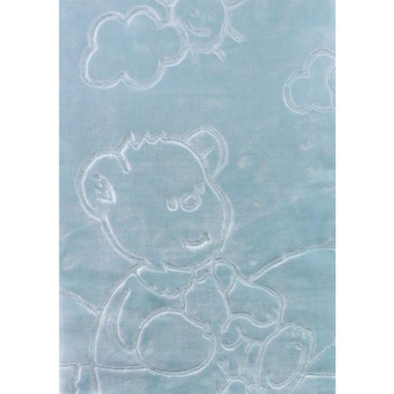 Baby Mink Blanket - Blue Bear, blue color, Size: 110 X 140CM